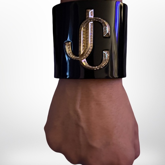 Jimmy Choo Black & Gold Cuff Bracelet - Picture 2 of 3